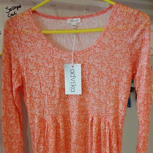 Advika peachy pink ballerina tunic with pockets made out of tencel